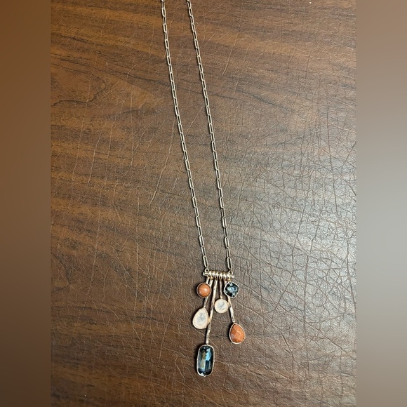 Jewelry - Rose gold Necklace with Multi-Stone Pendants